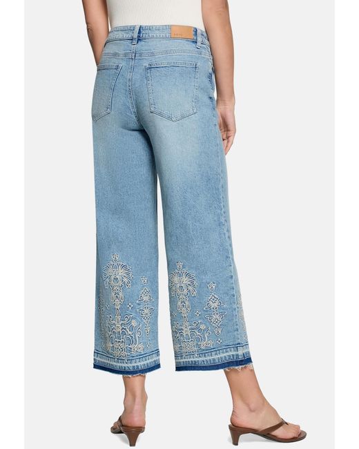 Zero Blue Basic-Jeans Mit Weitem Bein