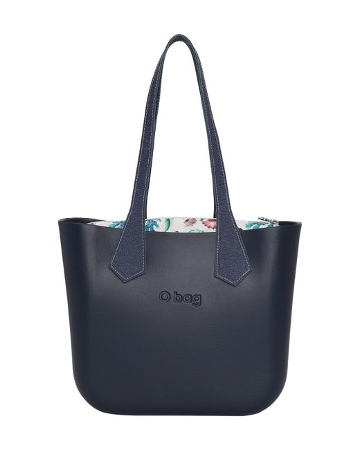 O bag Blue Shopper Tasche Wasserabweisend, Mit Innentasche Mini