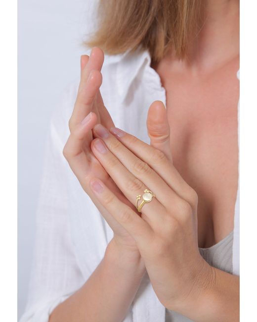 Elli Premium Metallic Ring Edelstein Ring