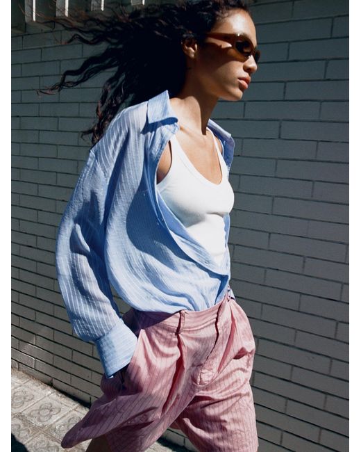 Mango Blue Bluse Belize