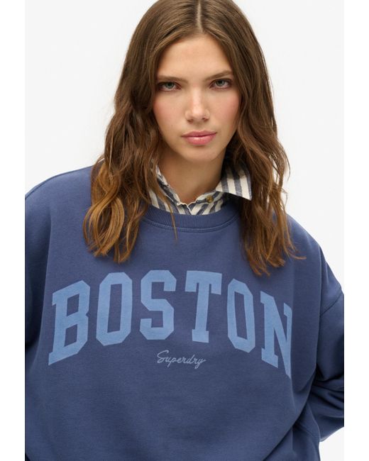 Superdry Blue Sweatshirt 'Athletic Essentials'