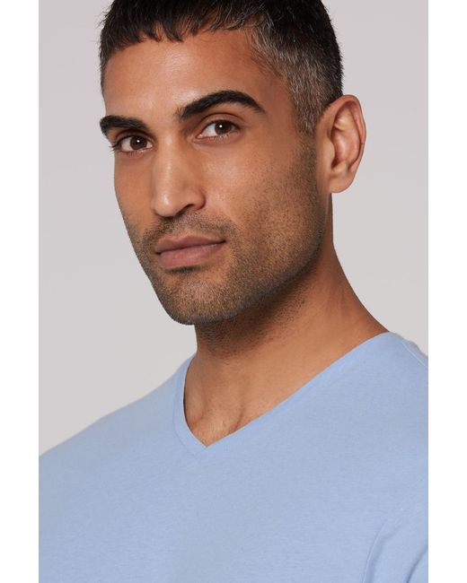 CMPD Basic T-Shirt Mit V-Neck in Blue für Herren