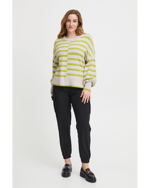 Fransa Yellow Pullover 'Bitte'
