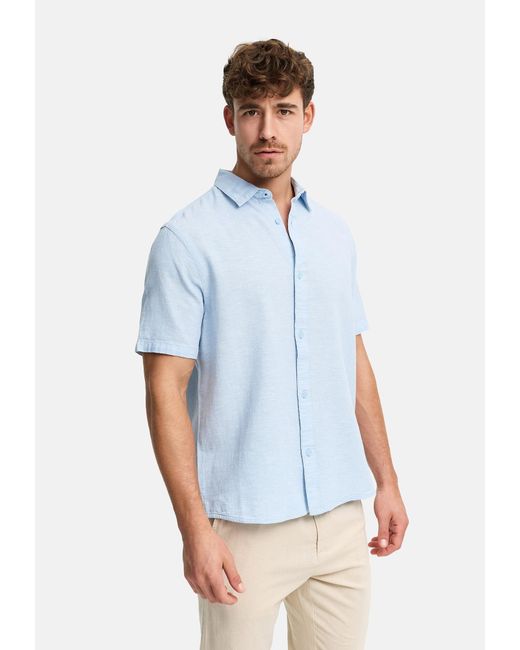 INDICODE Hemd Lino in Blue für Herren
