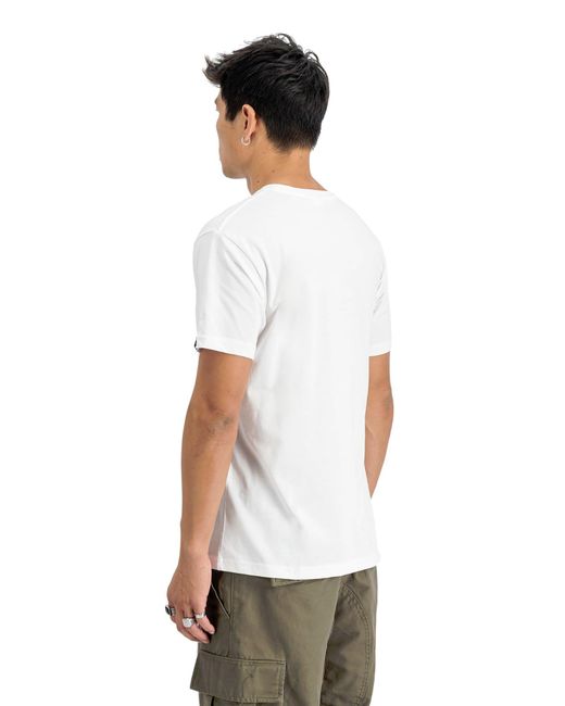 Alpha Industries Shirt Basic Small Logo in White für Herren