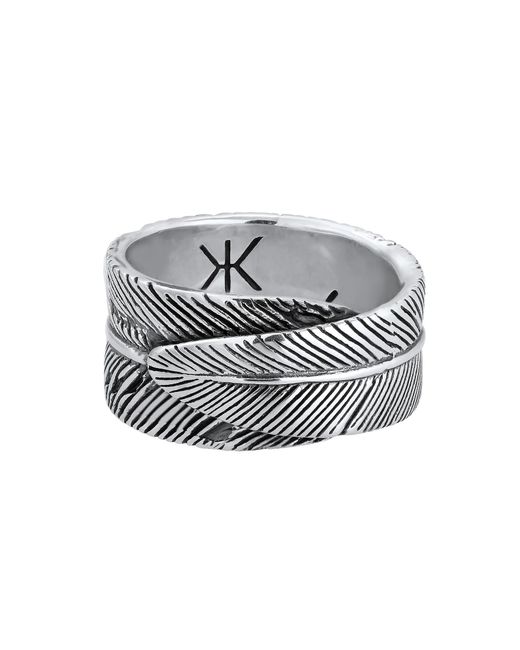 Kuzzoi Ring Feder in Metallic für Herren