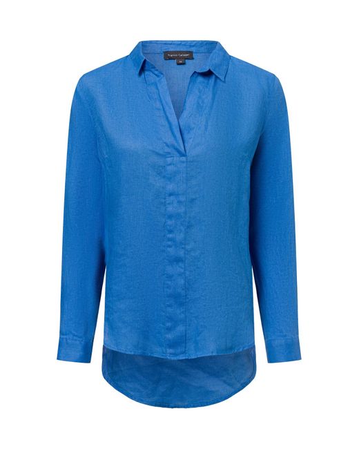 Franco Callegari Blue Leinenbluse