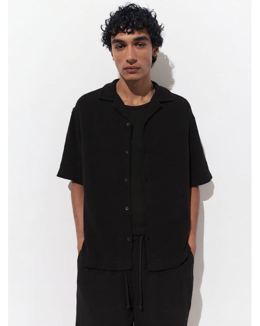 Pull&Bear Hemd in Black für Herren