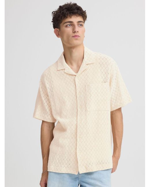 Solid Kurzarmhemd Sdteagan in White für Herren
