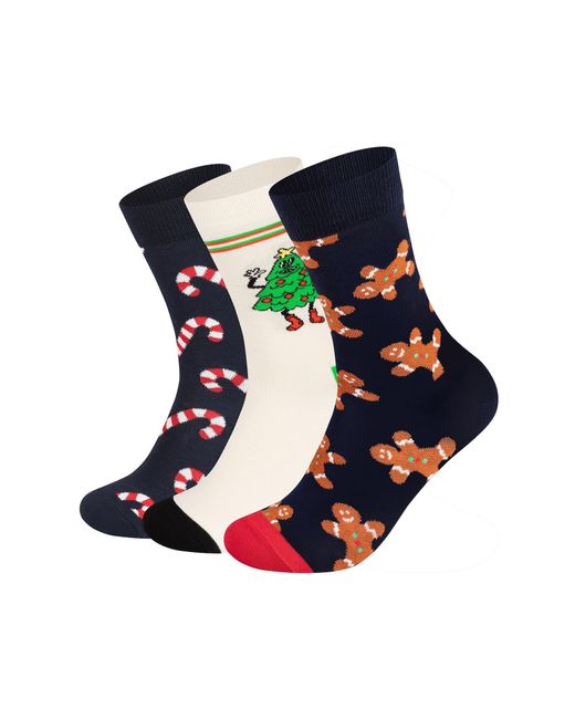 Happy Socks Blue Socken Gingerbread, Happy Tree And Candy Cane