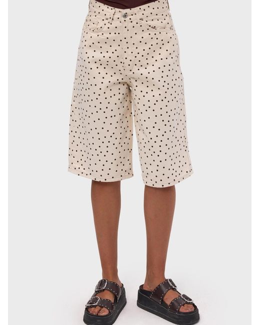 its basic Natural Its Basic Jeans Polka Bermuda Short