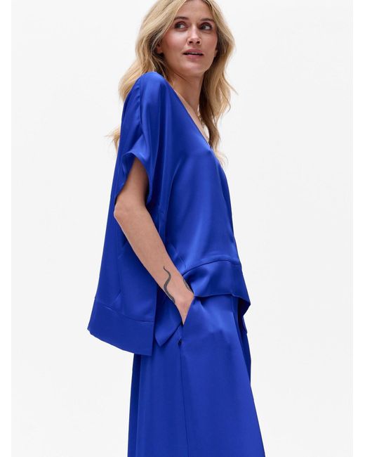 Blue Shadow Blue Bluse