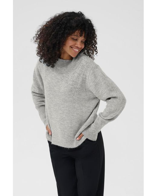 Kaffe Gray Strickpullover Kastary