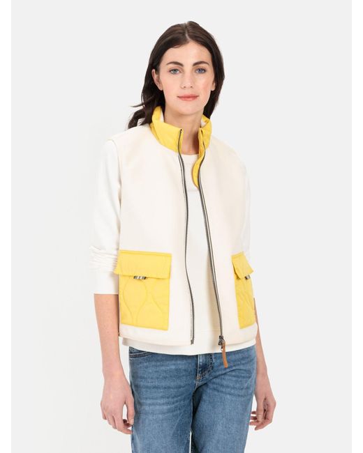 Camel Active Yellow Fleeceweste Mit Stehkragen