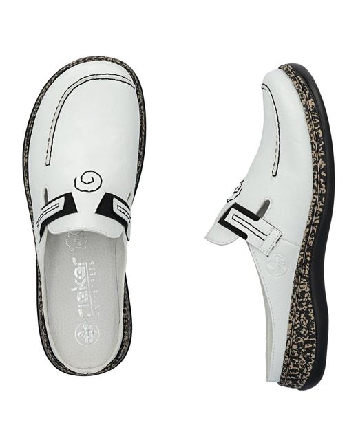 Rieker White Clogs Basic