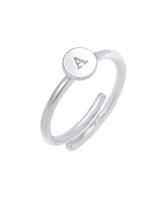 Elli Jewelry Metallic Ring Initial A