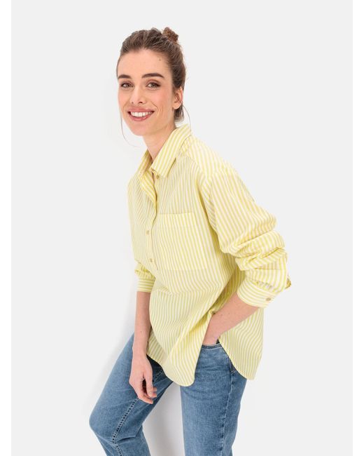 Camel Active Yellow Schlupfbluse Aus Reiner Baumwolle