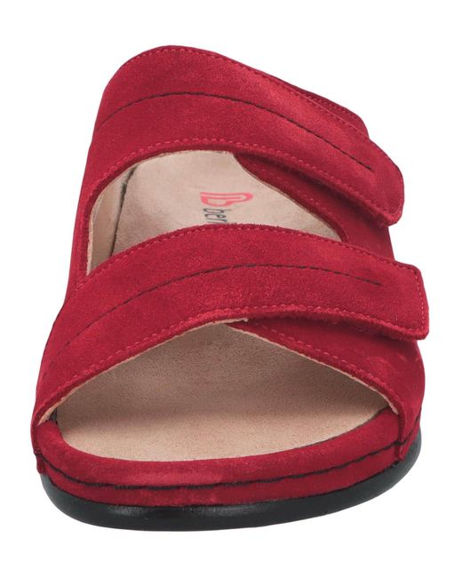 Berkemann Red Pantolette Fedora