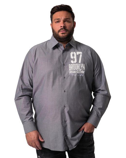 Men Plus Hemd in Gray für Herren