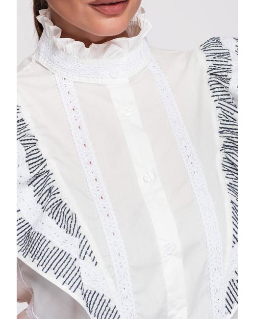 Ombre White Bluse