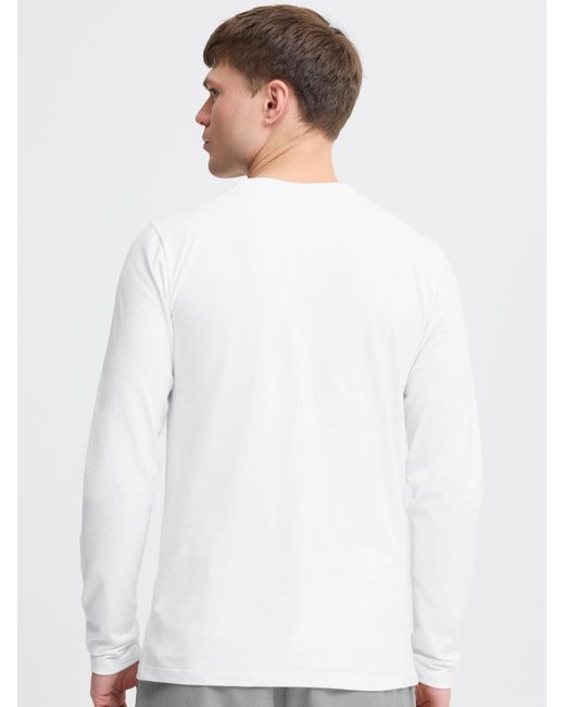 Solid Langarmshirt Sdodatten in White für Herren
