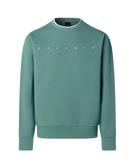 Hackett Sweatshirt Essential Crew in Green für Herren