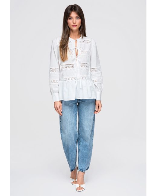 Ombre White Bluse