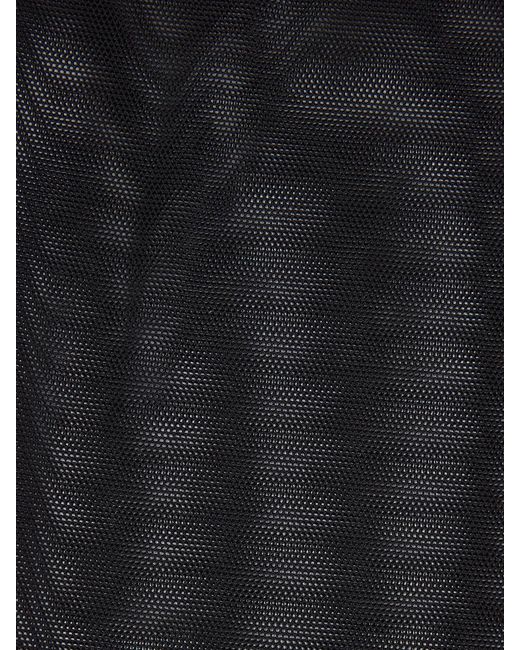 Karl Lagerfeld Black Fingerhandschuhe Signature Long Ruffled