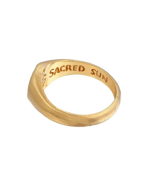 Haze & Glory Ring Sacred Sun in White für Herren