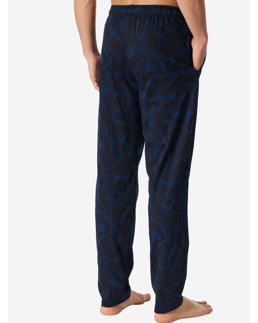 Schiesser Pyjamahose Mix Relax in Blue für Herren