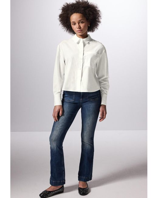 STREET ONE STUDIO White Hemdbluse Mit Knopfleiste