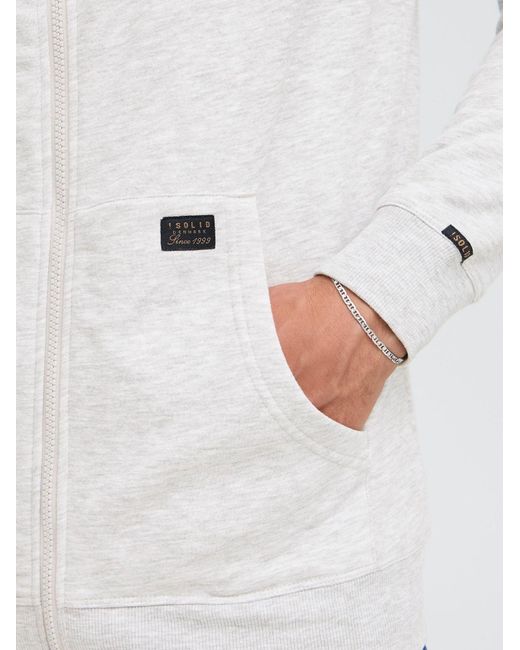 Solid Sweatjacke Sdaupo in White für Herren