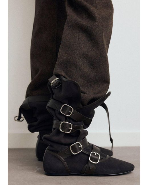 Mango Black Stiefel Billas