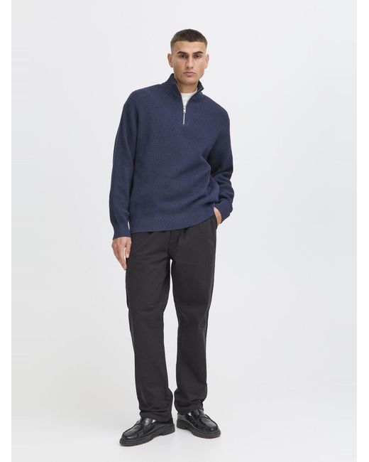 Solid Troyer Sdriver Halfzip in Blue für Herren