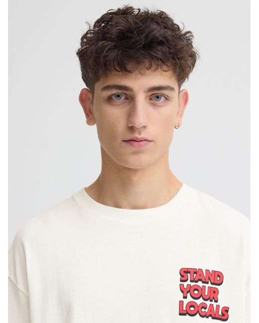 Solid Rundhalsshirt Sdbrooks in White für Herren