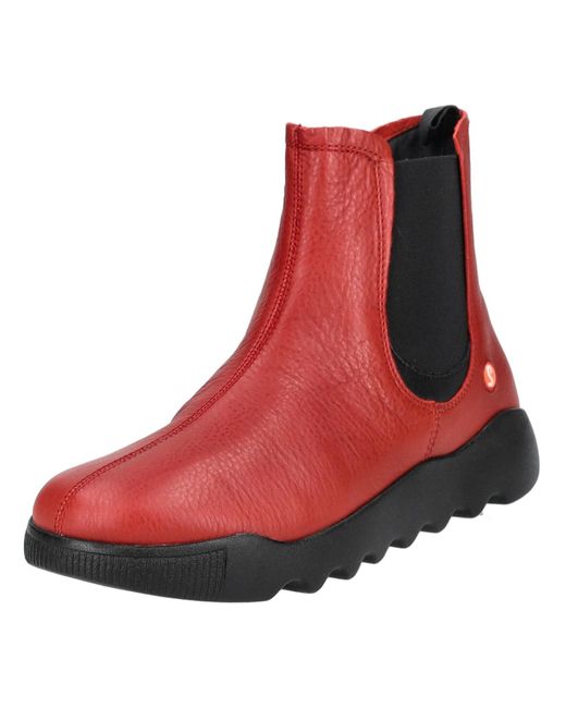 Softinos Red Chelsea Boots