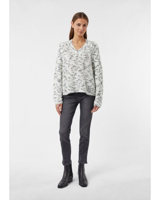 Comma, White Pullover