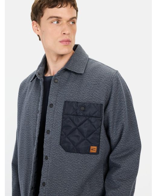 Camel Active Overshirt Aus Reiner Baumwolle in Blue für Herren
