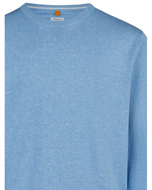 Redmond Pullover Basic in Blue für Herren