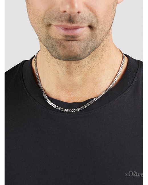 S.oliver Kette The Basics in Metallic für Herren