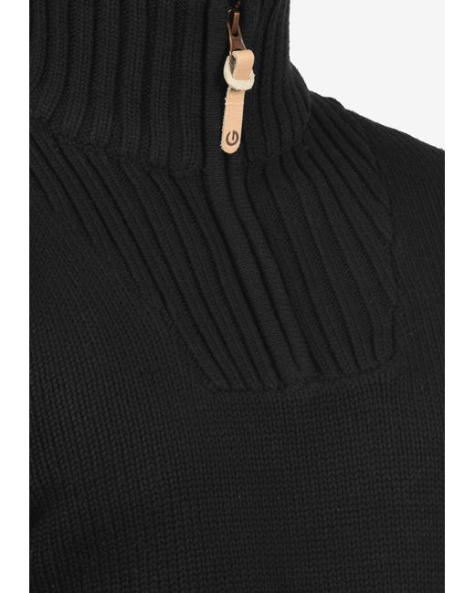Solid Strickpullover Petro in Black für Herren