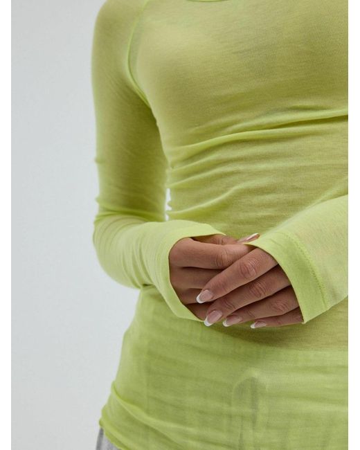 Seamless Basic Green Top Cotton