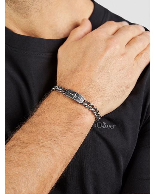 S.oliver Armband in Metallic für Herren