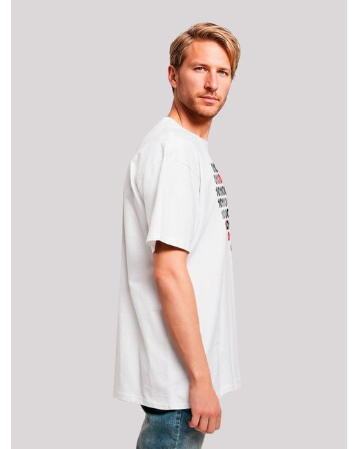 F4NT4STIC T-Shirt I Love You 01001001 Binary Code Herz Valentinstag in White für Herren