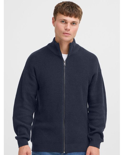 Solid Strickjacke in Blue für Herren