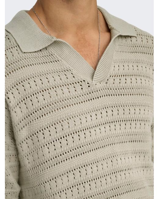 Only & Sons Pullover Onsgrayson in Natural für Herren