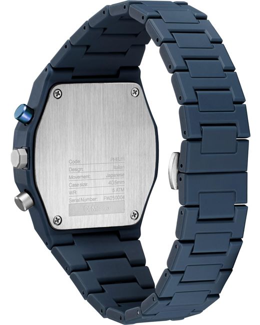 D1 Milano Analoguhr Phbj10 in Blue für Herren