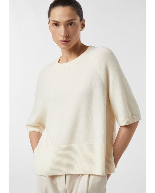 Comma, White Pullover