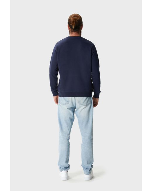 Oldskull Sweatshirt Plain Basic in Blue für Herren