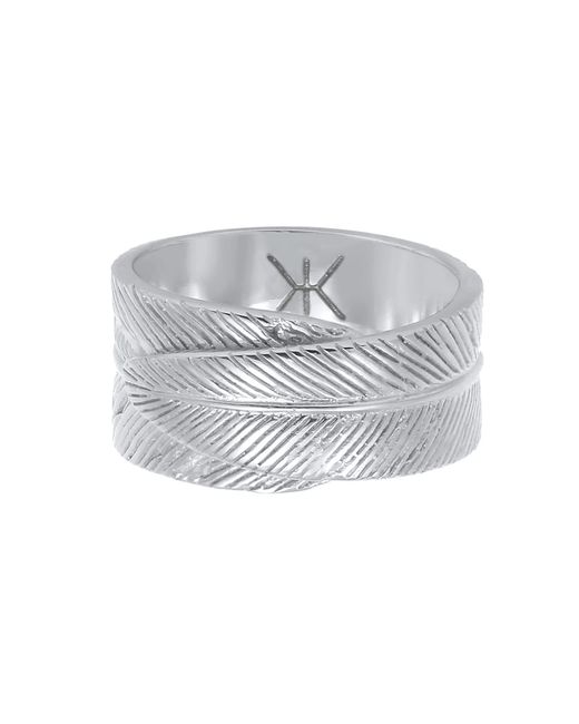 Kuzzoi Ring Feder in Metallic für Herren